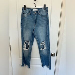 KanCan - Eliana High Rise Distressed Mom Jeans